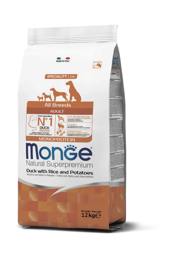 Monge  Natural  Superpremium  AII  Breeds  Adult  Monoprotein*  Duck