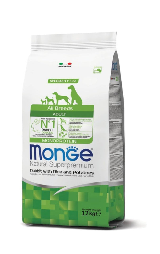 Monge  Natural  Superpremium  AII Breeds  Adult  Monoprotein* Rabbit
